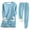 Light Blue#2, variant on Brilliant Fall 2 Piece Outfit Women's Solid Round Neck Pocket with Thickened Plush Insulation Long Sleeved Top and Plush Pants Set