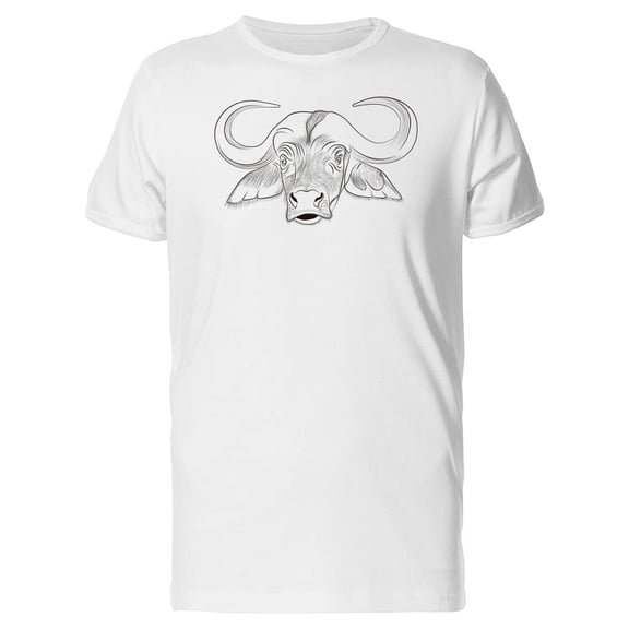 Hand Drawing Of A Buffalo Tee Men's -Image by Shutterstock