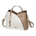 thumbnail image 1 of Bolso de hombro para mujer, elegante y a la moda, ideal para ir de compras, vacaciones y fiestas. Blanco y caqui, 1 of 9