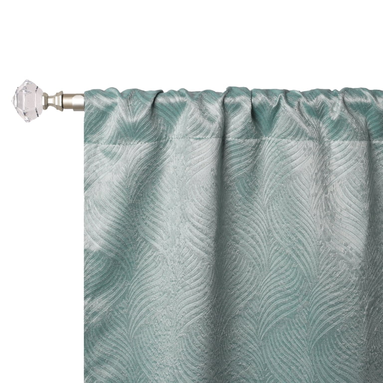 Superior Wave Blackout Curtain Panel Set 26" x 63" Teal photo 6