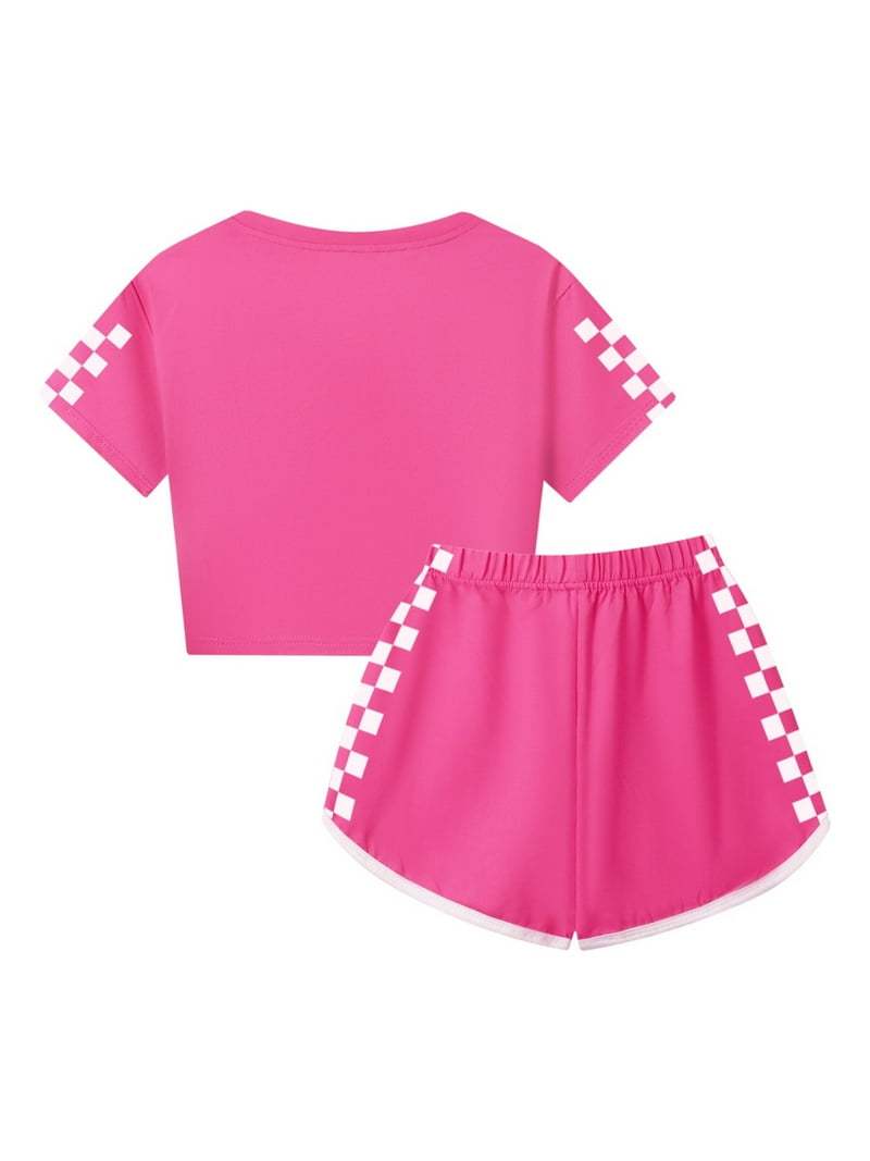 Ninja Kidz Clothing Set for Girls – Kids Crop Top and Shorts with