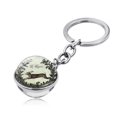 thumbnail image 2 of Moocorvic 1PC Easter Bunny Time Gemstone Double-Sided Glass Ball Keychain Key Ring, 2 of 2