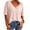 Pink, variant on Summer Women's Casual Solid Color T-shirt Half Sleeved Simple V-neck Tee Tops