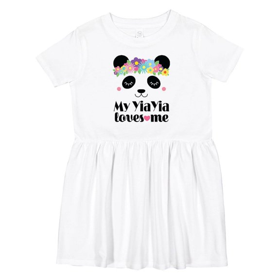 Inktastic My Yiayia Loves Me Yia Yia Bear Girls Toddler Dress