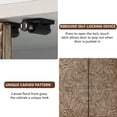 thumbnail image 3 of COSIEST Storage Cabinet, Vintage Accent Cabinet with Adjustable Shelf, Buffet Sideboard with Decorative Pattern for Kitchen, Dining Room, Living Room, Hallway, 3 of 7