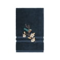 thumbnail image 4 of Authentic Hotel and Spa  Turkish Cotton Blue Bird Embroidered Midnight Blue 4-piece Towel Set, 4 of 4