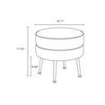 thumbnail image 3 of Manhattan Comfort Bailey Ottoman in Blue with Solid Wood Base and Black Feet, 3 of 10