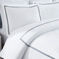 thumbnail image 4 of Superior Fieldstone Embroidered Cotton Duvet Cover Set, Full/Queen, White/Navy Blue, 4 of 11