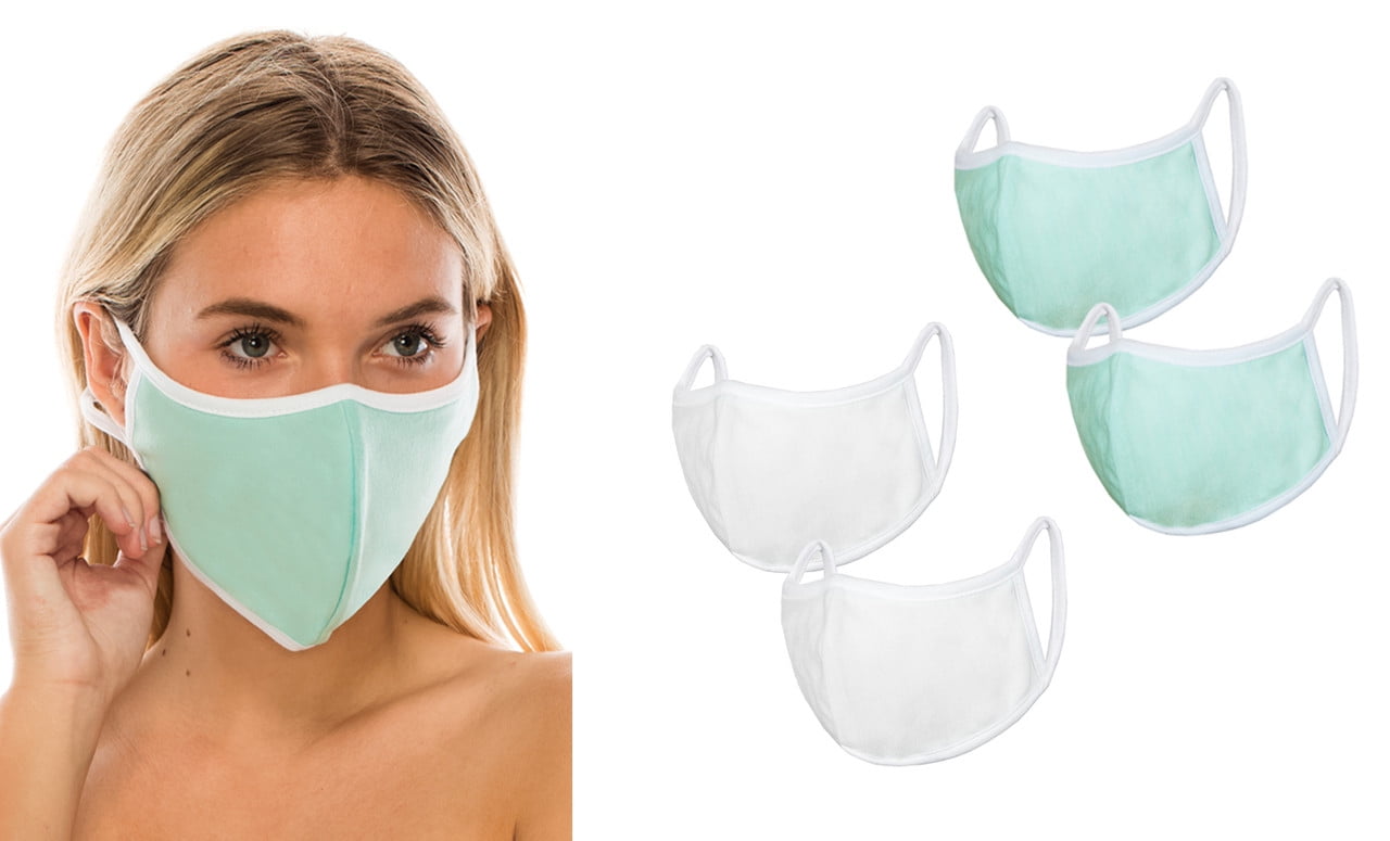 4Pack Unisex Adult Reusable Fabric NonMedical Masks