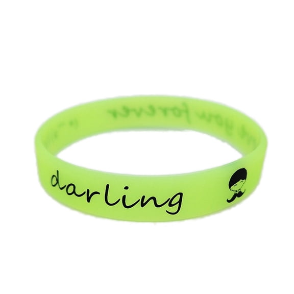 PENIKOKO 25pcs Custom Silicone Wristbands Glow in Dark Bracelets Assorted Colors for Carnival Party Favors