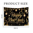 thumbnail image 4 of Happy New Year Party Backdrop Fabric Sign Poster Banner with Pattern Firework for New Year Party Decoration Photo Props Background Supplies, 4 of 5