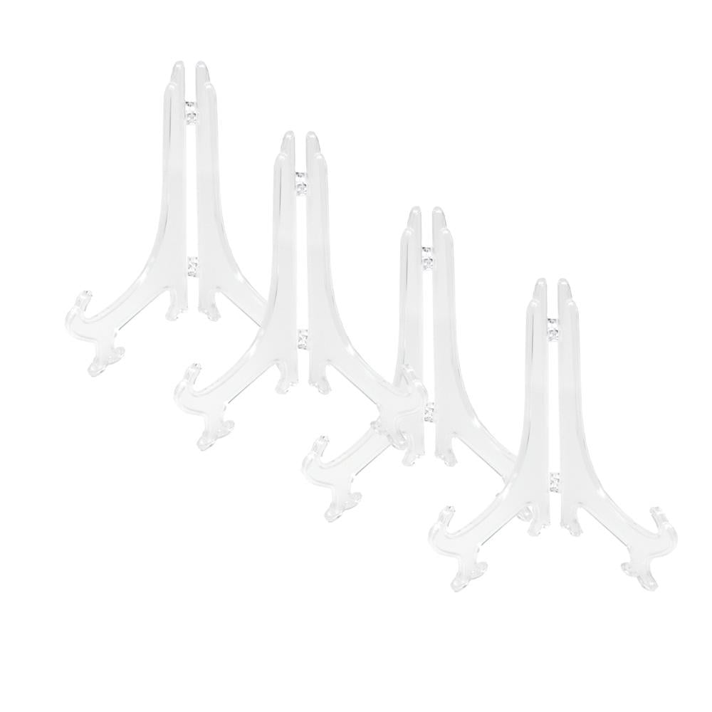 Acrylic Mini Easel Stand, Clear, 4Inch, 4Count