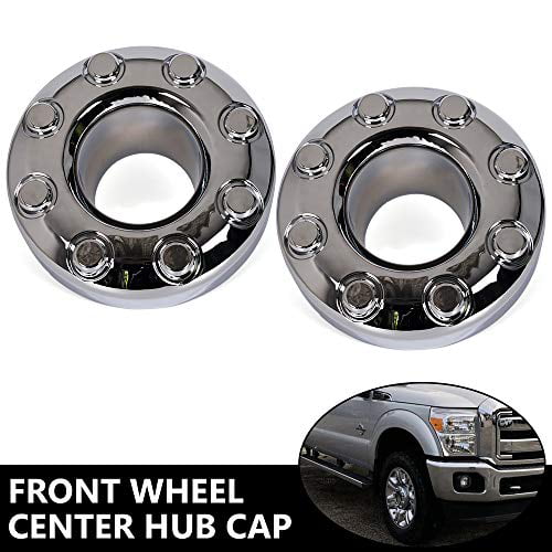 2 OEM 2004 FORD F250 SUPER DUTY OPEN FRONT CHROME CENTER CAPS HUBCAPS 4X4 