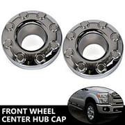2PCS Fit for Ford 2005-2018 F-350 F350 Dually Front 4X4 Open Chrome Wheel Center Hub Cap