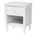 thumbnail image 4 of Baxton Studio Roni White Wood 4-Piece Full Bedroom Set with Scalloped Edges, 4 of 14