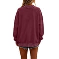 thumbnail image 4 of Women Colorblock Polka Dot Oversized Sweatshirt Y2k Drop Shoulder Long SLeeve Crewneck Casual Loose Fall Pullover Tops, 4 of 4