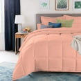 thumbnail image 4 of D.N.G. BEDDINGS Deluxe All Seasons Twin/Twin XL Size 800 Thread Count, Solid Peach Down Alternative 5 Piece Box Design Comforter Set 100% Egyptian Cotton, 4 of 6