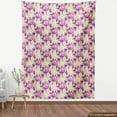 thumbnail image 4 of Ambesonne Iris Flowers Fabric by the Yard Upholstery, Detailed Petal Pattern, 3 Yards, Pale Khaki and Purple, 4 of 5