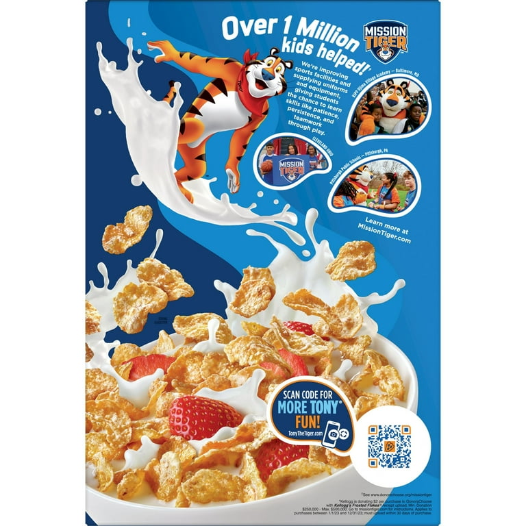 Kellogg's Frosted Flakes Original Breakfast Cereal, Mega Size, 34 oz Box -  Walmart.com