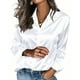 thumbnail image 2 of RKSTN Long Sleeve Shirts for Women Oversized Lapel Button Down Satin Silk Blouses Womens Casual Solid Plus Size Tunrndown Collar Loose Comfy Business Dressy Blouse Top Fall Spring Clothes, 2 of 6