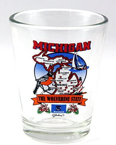 MICHIGAN STATE SHOT GLASS NEW 