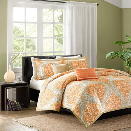 Senna Duvet Cover Set Twin Twin X Large Orange Set Includes 1