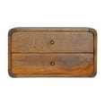 thumbnail image 1 of Artisan Furniture Solid Wood Floating Curved Chestnut Nightstand, 1 of 5