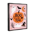 thumbnail image 3 of Stupell Industries Boo to You Halloween Elements Graphic Art Jet Black Floating Framed Canvas Print Wall Art, Design by Nina Seven, 3 of 6