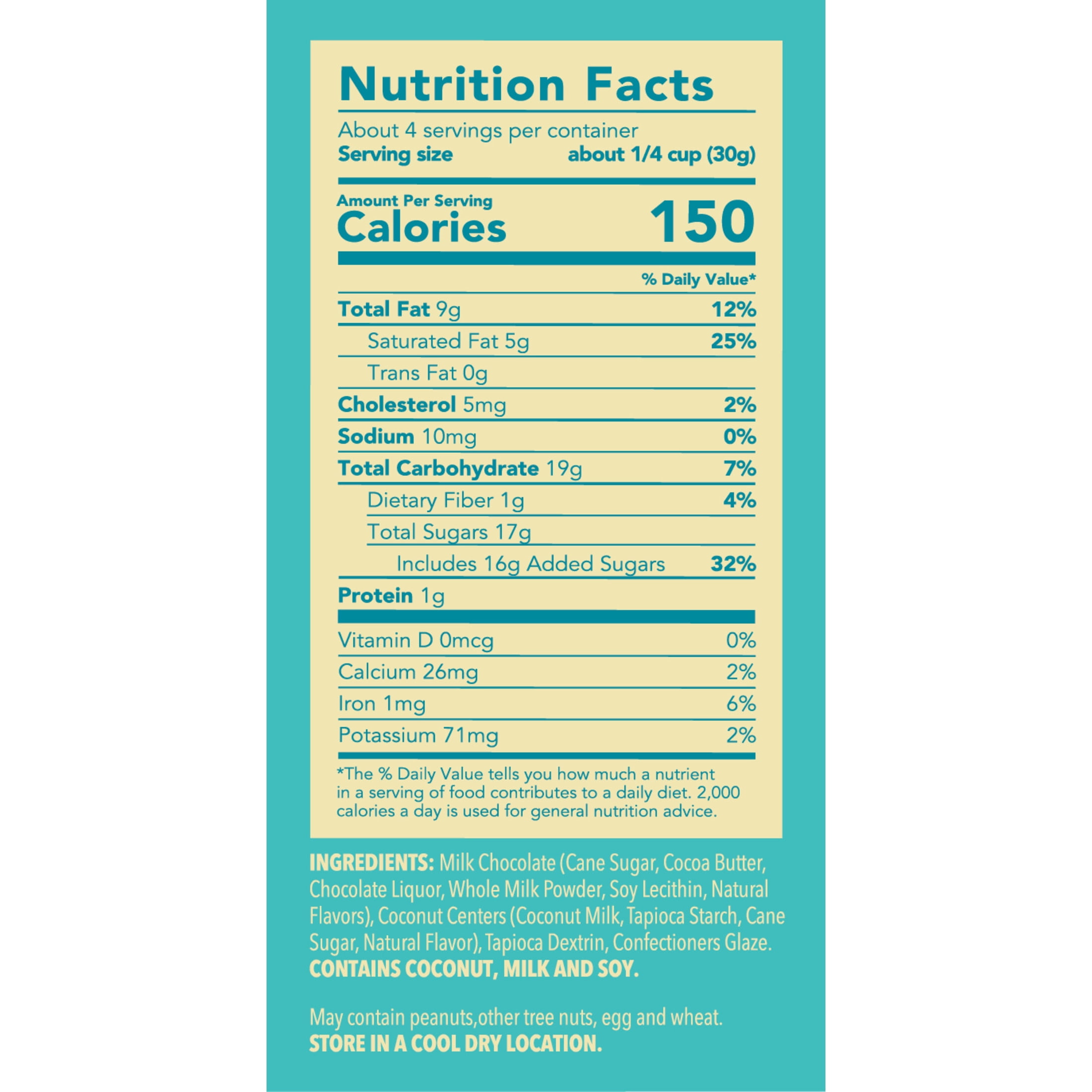Tru Fru Real Coconut Melts Hyper-Dried Fresh in Milk Chocolate (4.2oz)