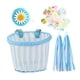 thumbnail image 1 of Cesta decorativa para bicicleta infantil, cesta tejida de repuesto para bicicleta infantil con correas Blanco Azul, 1 of 9