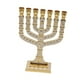 thumbnail image 4 of Candelabro de Menorá de 7 ramas, portavelas de aleación de zinc, portavelas, portavelas para banquetes, cumpleaños, repisa de chimenea Oro blanco, 4 of 9