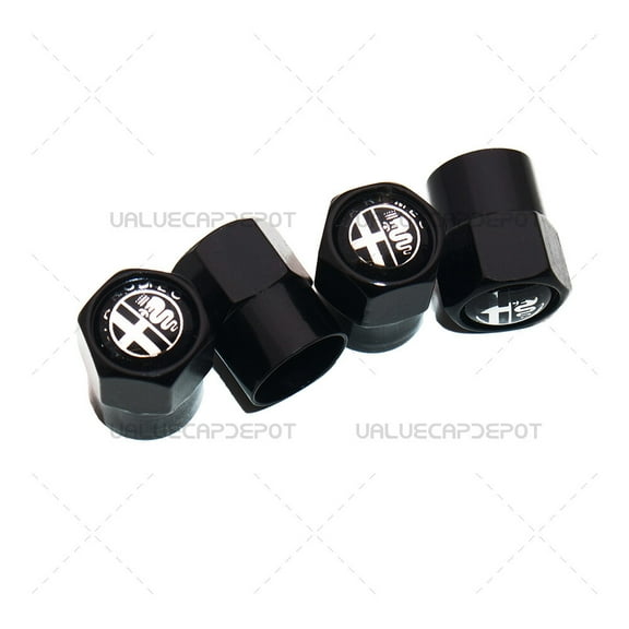 Hex Alfa Romeo Logo Emblem Car Wheels Tire Air Valve Caps Stem Dust Cover Sport