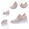 thumbnail image 4 of Fashion Rhinestone Sneakers for Women's - 2026 Casual Mesh Slip On Walking Shoes Breathable Glitter Sneaker, 4 of 5