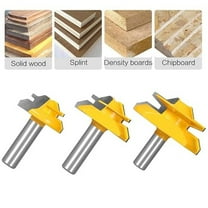 Professional Lock Miter Router Bit Set - Factory Matched 3-Piece Set with 1/4" Shank