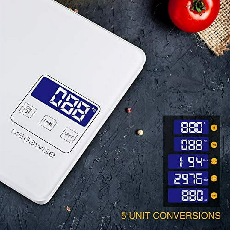 MegaWise Food Scale, 33lb Rechargeable Digital Kitchen Scale