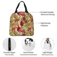 thumbnail image 3 of Rateoe Colored Large Mushrooms and Leaves Pattern Insulated Lunch Bag with Thick Aluminum Foil Lunch Tote Bag with Front Pocket for Men and Women, Ideal for Work, School, Picnics, and Travel, 3 of 5