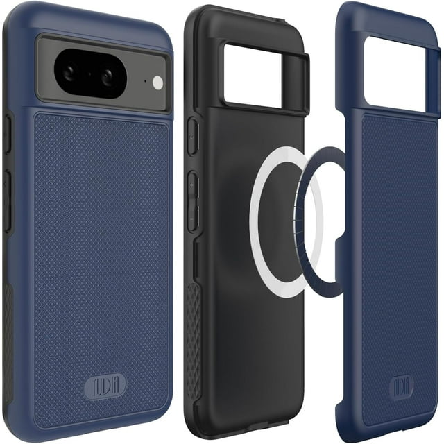 TUDIA MergeGrip Google Pixel 8 Étui Compatible Magsafe Qualité Militaire Robuste - Bleu Indigo