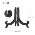 thumbnail image 2 of 4.3" Easel Plate Holder, Plastic Folding Display Stand Black for Decorative Picture Frame, 8 Pack, 2 of 6