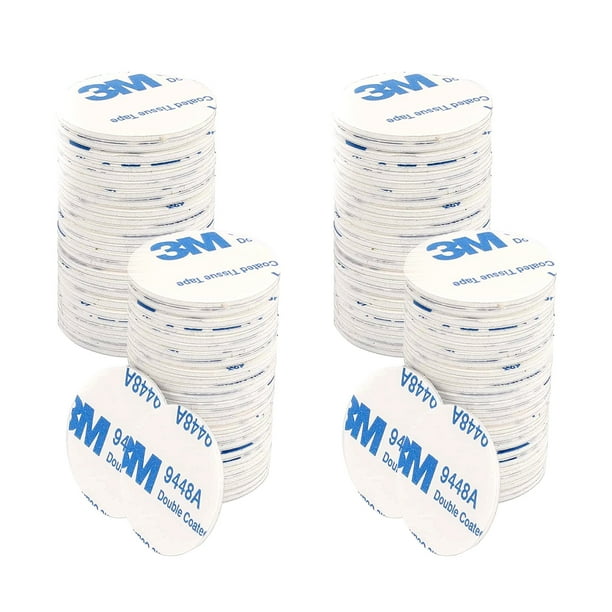 80 Pcs Round Double Sided Foam Strong Pad Tape, White Adhesive Circle