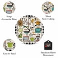 thumbnail image 5 of Wall Clock Cooking Kitchenware Clocks PVC Silent Non-Ticking Battery Operated Decorative Kitchen Tool Black Plaid Round Clock for Home Living Room Kitchen Bedroom Office School Wall Decor 14 Inch, 5 of 9