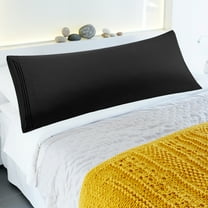 REGALWOVEN Brushed Microfiber Body Pillowcases, Soft Breathable Pillow Case Covers with Envelop Closure Black Jumbo