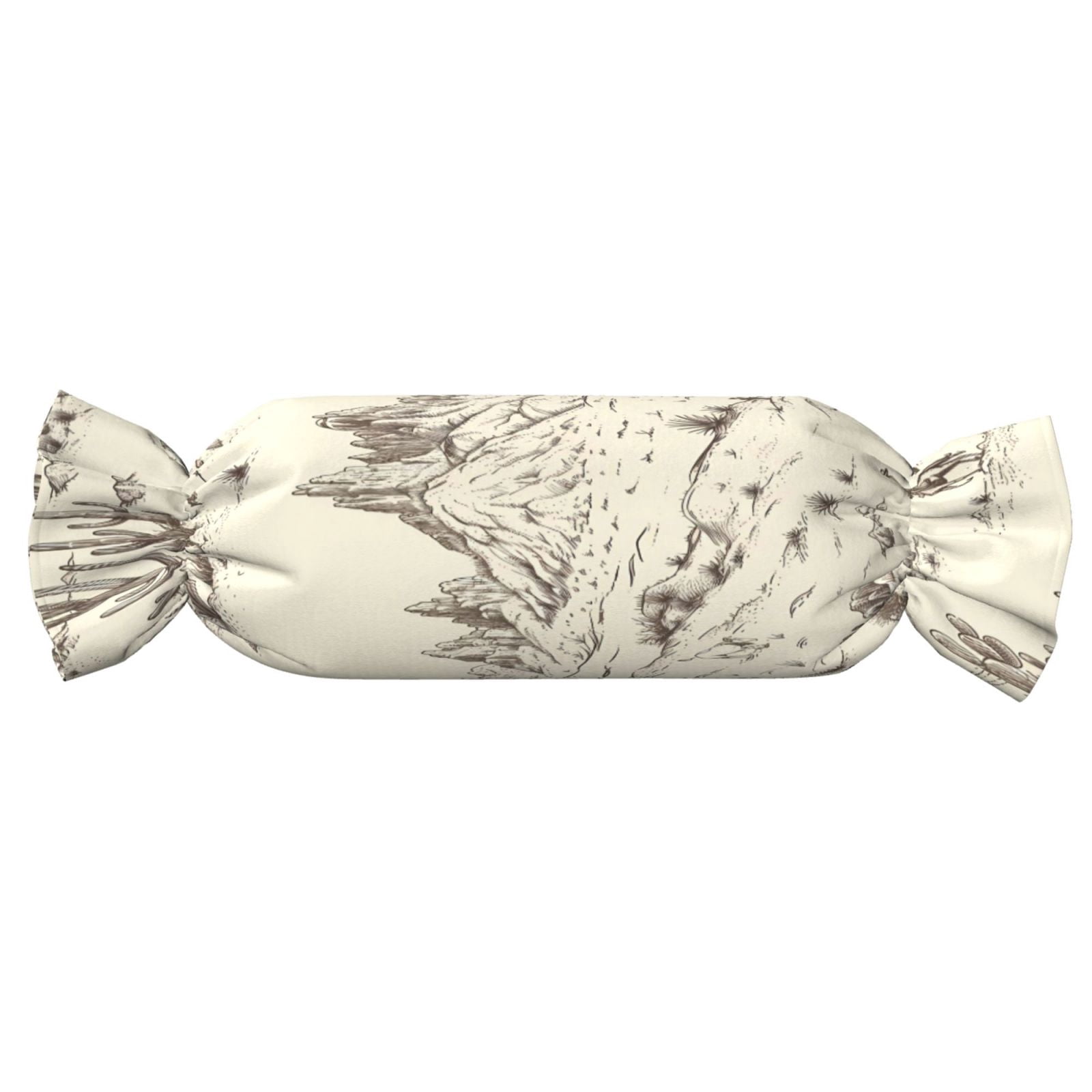 Candy Throw Pillow Travel Cervical Pillow Cylindrical Neck Body Cushion With Insert For Bed Couch Home Decor 9.8x24.4in Desert Landscape Mountains Cacti Cowboy (3)