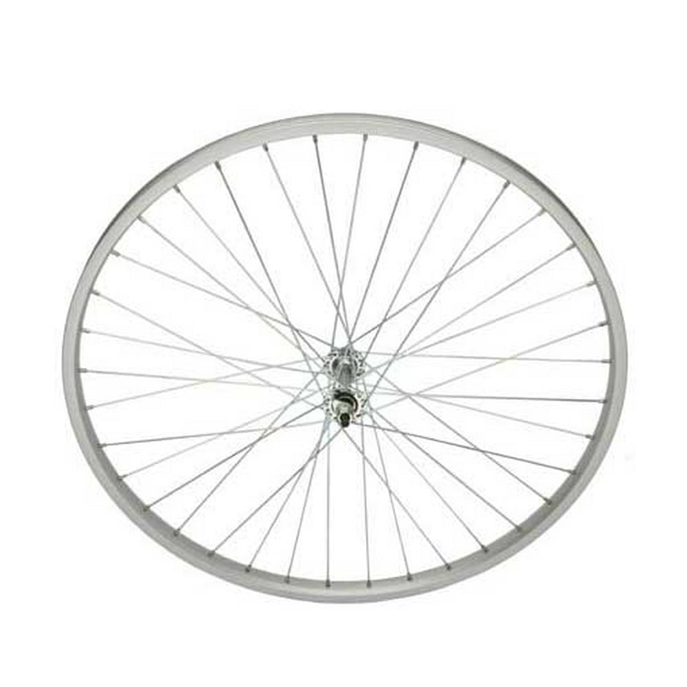 24" x 1 3/8" Alloy/Steel Front Wheel 14G Chrome. Bicycle wheel, bike