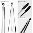 thumbnail image 4 of MangoFeel 600 Heat Resistant Non-Stick Stainless Steel Kitchen Tong, 4 of 6