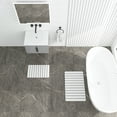 thumbnail image 6 of Diatomite Stone Quick-Dry Water Absorbing Bath Mat Sets-Large+Medium White Mats, 6 of 7