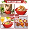 thumbnail image 3 of 50 Pcs Square Plastic Serving Bowls Disposable Snack Salad Bowl Small Party Candy Bar Containers Taco Bar Serving Dishes for Buffet Chips Fruit(8 oz,Red), 3 of 12