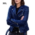 thumbnail image 2 of Guardurnaity Chaqueta De Moto Para Mujer Moderna Y Versátil Para Cualquier Temporada Chaqueta De Motociclista Chaqueta De Mujer Chaquetas Abrigos y chamarras Azul oscuro 2XL, 2 of 6
