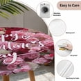 thumbnail image 6 of Valentine's Day Fitted Tablecloth with Elastic Edged, Round Table Cloth for Dining Table, Colorful Roses Floral Romantic Rustic Waterproof Oil Proof Table Cover for Indoor Outdoor 45"-54", 6 of 8