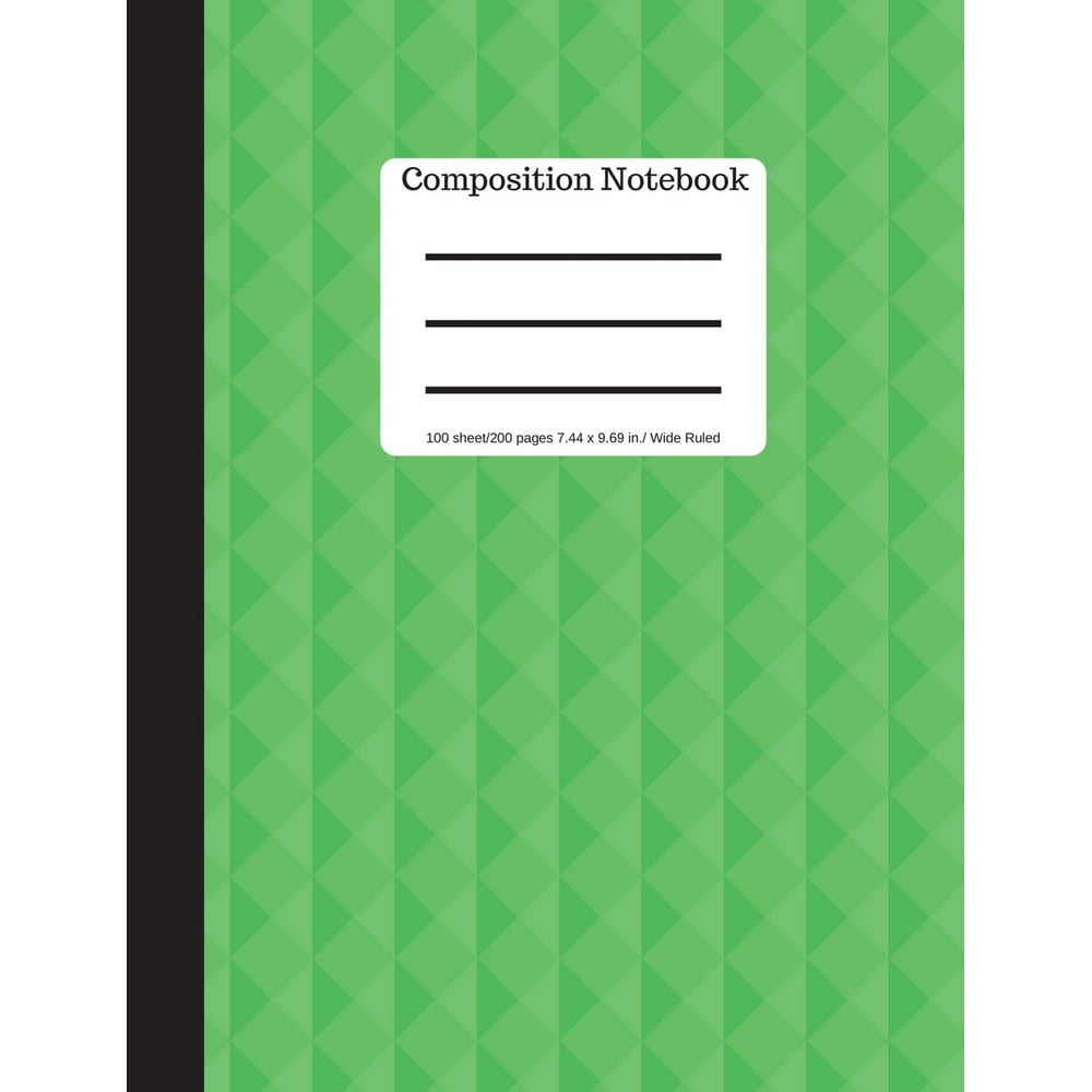 Composition Notebook Green Soft Cover 100 Pages 9 69 X 7 44 Size Wide composition-notebook-green-soft-cover-100-pages-9-69-x-7-44-size-wide