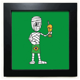 thumbnail image 1 of Mesa de pared con marco cuadrado negro, 1 of 4